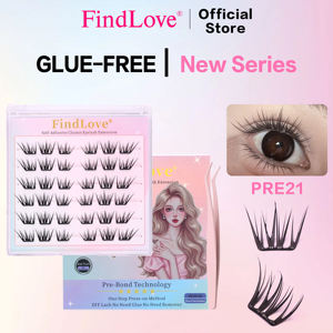 Fabrika fiyat toptan kendinden yapışkanlı no-tutkal DIYlashes KoreanStyle popüler tutkal ücretsiz Lashes büyütülmüş çift göz gerekir - Product Image 1