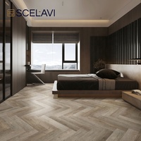 Fischgrät-SPC-Vinyl-Dielenboden 6 mm, Klickverbindung, wasserfest, Holzoptik, für den Wohnbereich im Innenraum