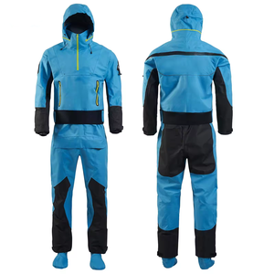 Kayak Drysuit para hombres en agua fría Kayak Remando Impermeable Cremallera trasera Traje seco con capucha - Product Image 5