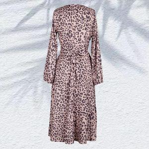 Vestido Casual <span class=keywords><strong>de</strong></span> Moda <span class=keywords><strong>para</strong></span> <span class=keywords><strong>Mujer</strong></span>, Estilo Largo, Estampado en Toda la Superficie, Color Brillante, con Cinturón, Venta al Por Mayor - Product Image 5