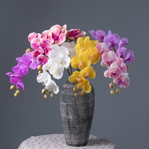 Fleur artificielle CallaFloral Phalaenopsis Orchidée, branche unique en PVC, décoration intérieure, ameublement de la maison - Product Image 2