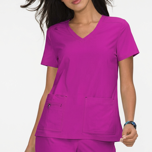 High Quality Women Nurse <b>Scrub</b> Suit Breathable Knitted 100% Cotton <b>Scrub</b> <b>Sets</b> - Product Image 1