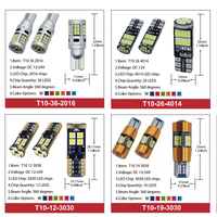 Ampoule LED automobile 12V 24V T10 3020 4014 pour voiture, moto, éclairage intérieur, feux de lecture, indicateurs
