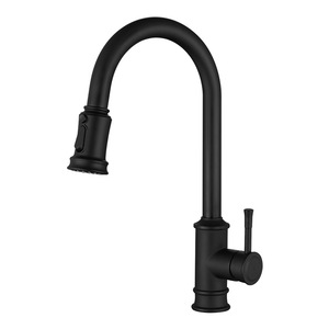 Modern Pull Out Kitchen Faucet 304 Stainless Steel Single Handle Deck <b>Mounted</b> With <b>Spray</b> Function - Product Image 2
