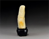 Ornements jaunes Shoushan Baitian exquis, très demandés, 19g, pour cadeau d'amitié, bijoux, calligraphie et peinture anciennes