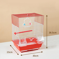 Cages portables en fil d'acier massif pour oiseaux et chats avec plateau en plastique, design respirant pour usage intérieur/extérieur