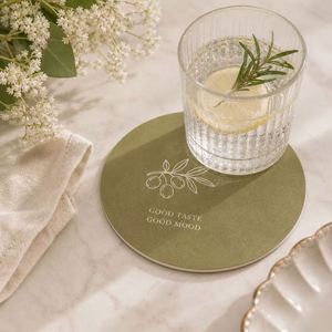 Posavasos Desechables Impresos para Bebidas, de Cartón de Pulpa de Papel de 80 Puntos, Ideales para Hoteles, Gran Venta - Product Image 1