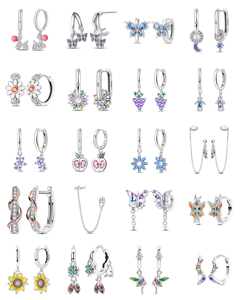 <span class=keywords><strong>Pendientes</strong></span> de plata 925 con <span class=keywords><strong>colgante</strong></span> de circonita color uva morada - Joyería original para mujer - Product Image 6