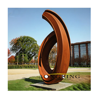 Sculptures en acier corten rouillé sur mesure, grandes sculptures en métal, artisanat, statue
