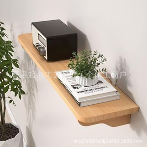 Wooden <b>Wall</b> <b>Mounted</b> <b>Shelf</b> Rectangle Living Room Storage Rack Solid Wood Display <b>Shelves</b> For Home Decoration - Product Image 5