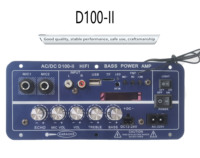 D100-II 100W dengan Papan Amplifier Digital Bluetooth Dispaly 220V 12V Mic Subwoofer Home Theater