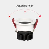 Plafonnier LED COB super lumineux anti-éblouissant 7W Design réglable encastré moderne