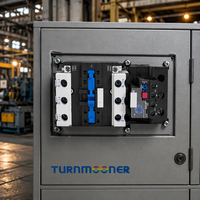 Kit de démarreur électromagnétique AC Turnmooner PMA 380V triphasé, montage sur rail DIN, contacteur combiné et relais de surcharge thermique