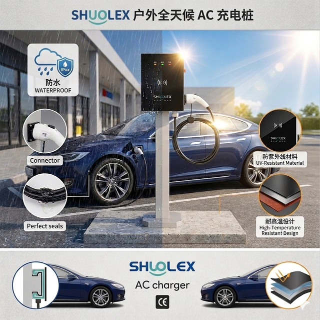 New Energy EV Charger Infrastructure 22kW AC Charging Pile Type 2 Connector IP54/IP55 Rating OCPP 2.0.1 for Commercial Buildings