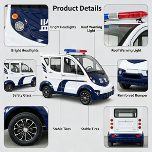 Véhicule de patrouille électrique compact et fermé, 4 places, voiture de sécurité électrique silencieuse pour les zones résidentielles et les parcs commerciaux - Product Image 5