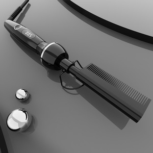 Peigne lisseur électrique 2-en-1 avec chauffage PTC pour cheveux secs et technologie ionique - Product Image 3