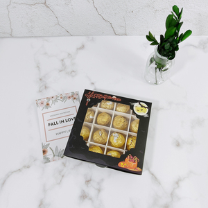 Emballage de dessert pour le thème de noël, Halloween, 16 trous inclus, boîte <span class=keywords><strong>à</strong></span> <span class=keywords><strong>clapet</strong></span> avec fenêtre transparente, nouveauté - Product Image 5