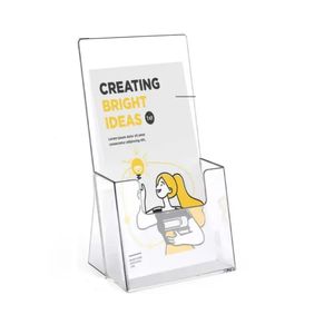 Custom A4 A5 <span class=keywords><strong>A6</strong></span> ברור אקריליק שולחן עבודה מגזין חוברת עלון כרטיס מחזיק - Product Image 1