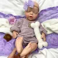 Gerçekçi Silikon 45 cm Yeniden Doğmuş Bebekler Kız Çocukları İçin Toplu Sipariş Yüksek Kaliteli Anatomik Olarak Doğru Yeniden Doğmuş Bebekler Koleksiyoncu Pazarı İçin