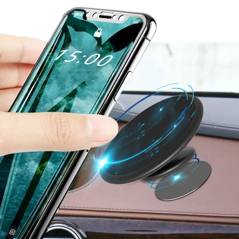 2022 Dual Magnetic Autotelefon halter Doppelseitiger magnetischer Telefon halter Mini Metal 360 Telefon halter Magnet Grad einstellen