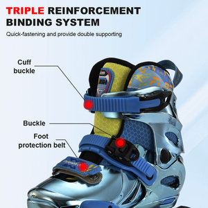 Patines en Línea Profesionales de Diseño Moderno para Slalom de Velocidad, con Rodamientos PU ABEC7, Marco de Aluminio CNC, para Principiantes, Modelo <span class=keywords><strong>Margo</strong></span> - Product Image 1