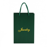 Bolsa de Regalo para Joyería, Bolsa de Presentación, Bolsa de Cartulina Blanca, Papel Plateado con Estampado en Caliente, Asa de Cuerda, Inglés