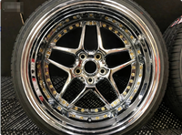 Nouvelles jantes en alliage forgé JDM JUWA chromées 2 pièces 18x9.5 5x112 5x120 5x114.3 Deep Dish pour Silvia pour GTR