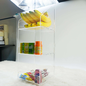 Clear Acrylic 3-Tier Storage Rack For Fruits Snacks <b>Desktop</b> Vertical Modern Lightweight Pre-Assembled Tiered <b>Shelf</b> - Product Image 2