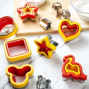 Bread Sandwich <b>Cutter</b> Set for Kids Dinosaur Star Heart Shape Reusable Stainless Steel Mould DIY <b>Cookie</b> Baking Tools - Product Image 2
