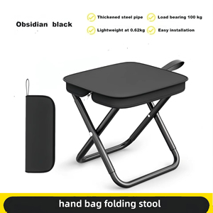 Silla de Jardín Portátil, Silla Plegable de Acero al Carbono para Acampar al Aire Libre, Mini Taburete Plegable Tipo Estuche para Lápices, Banco de Pesca Multifuncional - Product Image 5