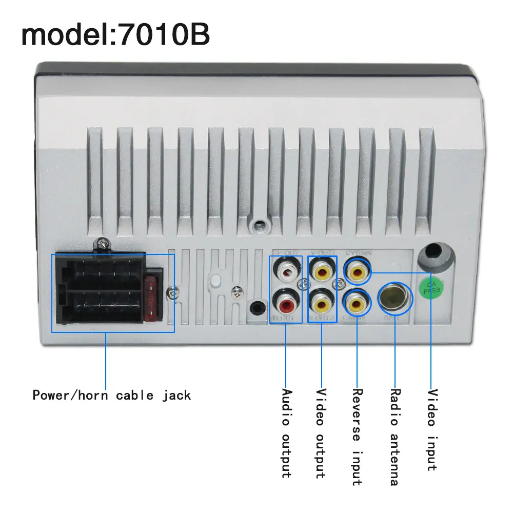 RECEPTOR ESTÉREO 2 Din para coche, Radio con reproductor estéreo, 2 din, pantalla táctil Hd de 7 pulgadas, 12v, Mirror link, BT, con cámara trasera