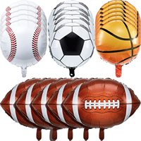 Lot de 2 supports pour ballons de football, ballons en aluminium, centres de table pour fêtes, jeux, sports, décoration sur le thème des anniversaires, basketball