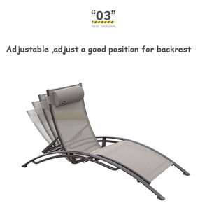 Chaise longue de plage, pieds en fonte, banc de parc, cadre en aluminium, meubles de salon, transat solaire, <span class=keywords><strong>piscine</strong></span> extérieure, lit solaire moderne - Product Image 5