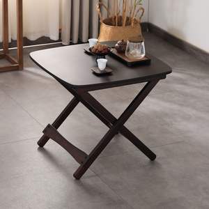 Mesa de Comedor Cuadrada Plegable de Madera Pequeña, 48.5x48.5x45cm, Plegable para Uso en el Hogar o Balcón - Product Image 1