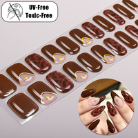 Fabricant sur mesure de bandes de vernis gel pour ongles, motifs pois français et paillettes, sans UV, sans BPA