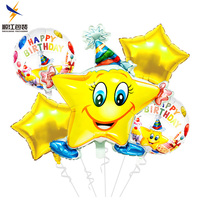 Ensemble de 5 ballons croisés en aluminium pour bébé, décoration d'arrière-plan pour fête d'anniversaire de bébé, fournisseur de ballons