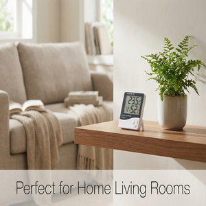 घरेलू तापमान आर्द्रता डिजिटल मीटर मॉनिटर वायरलेस गेज थर्मोमीटर डिजिटल थर्मामीटर डेटा लॉगर प्लास्टिक - Product Image 3