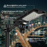Lampadaire Solaire LED Extérieur Tout-en-un 30W à Haute Luminosité avec Télécommande ABS et Caméra CCTV Intégrée – Nouveau Design en Promotion