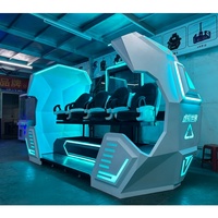 Nouveau design d'intérieur commercial 3 DOF Motion Platform Vr Motion Chair Four-seat Spaceship VR Cinema avec jeu de tir