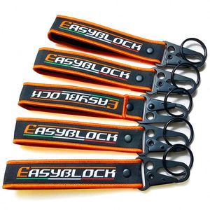 <b>Custom</b> Logo Woven Patch Short Wrist Lanyard Olecranon Clasp <b>Keychain</b> Fabric Lanyards - Product Image 1