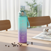 Bouteille de sport isotherme à paille, design givré élégant, isolation thermique 0-6 heures, style sportif, résistance aux hautes températures, 750 ml