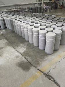 Colonna in Granito Bianco Sesamo G603 per Sicurezza Stradale, Pilastro in Pietra per Parcheggi e Strade, Direttamente dalla Fabbrica - Product Image 3
