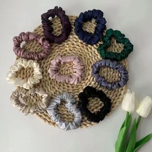 Satin Cloth Scrunchies Fashion Bands Bow Elastic Bracelets Ponytail Accessories for Women and Girls Hair Band Portable - Product Image 1