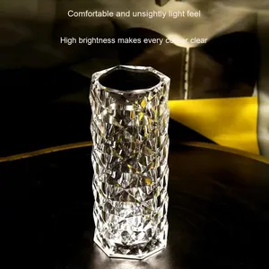 Hiện đại hợp thời trang pha lê Tăng ánh sáng ban đêm RGB đầy màu sắc đèn cạnh giường ngủ với ABS cơ thể lãng mạn tâm trạng bảng ánh sáng cho các cặp vợ chồng và cô gái - Product Image 3