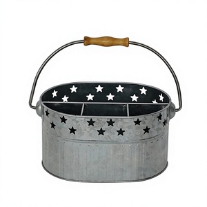 Porta cubiertos de hojalata galvanizada con porta cubiertos de calidad premium para uso en el hogar, hoteles y restaurantes. - Product Image 1