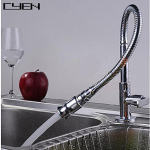 CYEN Kitchen <strong>Faucet</strong> with Pull Down <strong>Sprayer</strong> Pull Out Spring Sink <strong>Faucets</strong> Dual Function for Farmhouse Camper Laundry <strong>Utility</strong> - Product Image 2