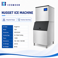 Machines à glace commerciales avec refroidissement par air et eau pour la présentation de viandes fraîches et d'ingrédients pour hot pot, et production de glace granulaire
