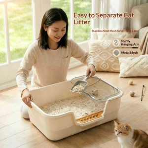 Filtre <span class=keywords><strong>tamis</strong></span> pour litière de <span class=keywords><strong>chat</strong></span>, support de <span class=keywords><strong>bac</strong></span> à litière, filet filtrant pour sable minéral, pour <span class=keywords><strong>bac</strong></span> à litière - Product Image 1