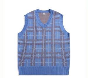 Nova Primavera e Outono Retro <span class=keywords><strong>Checkered</strong></span> Colégio Estilo Camisolas Coletes Malhas Preguiçoso Estilo Solto Montagem Unisex Vest - Product Image 2