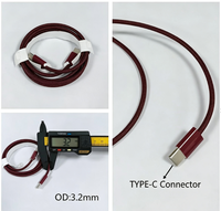 Kabel Pengisian Daya USB-C ke USB-C 60W 1m 2m, Nylon Braided, Tembaga Murni, Pengisian Cepat 3A, Kabel Data untuk iPhone 15 16 17 18 Pro Max